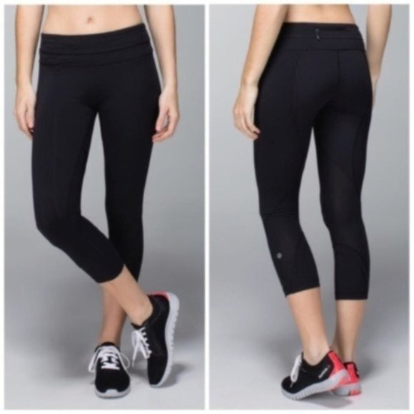 lululemon athletica Pants - LULULEMON Run Inspire Crops Black {RR31}
